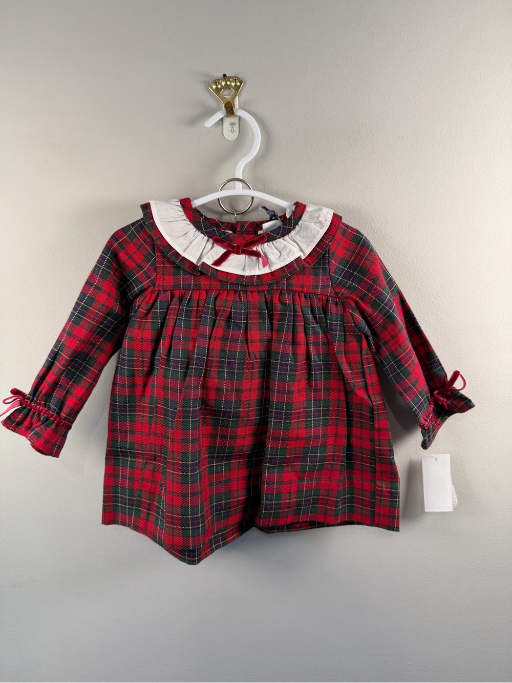 Edgehill Collection X Darby Fallon Clark Red Tartan Plaid Dress Size 6M NWT